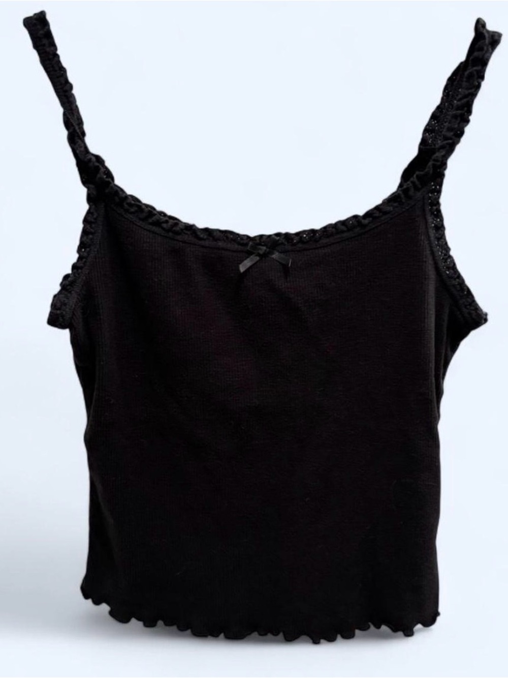 Black Cotton Camisole
